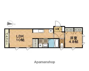 エスペランサ【203号室】の間取り