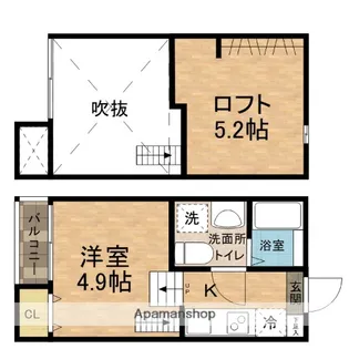ラ・グリシーナ【1階】の間取り