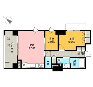 パークアクシス西船橋本郷町【4階】の間取り