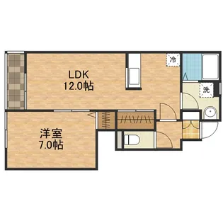 ブリーズ東海神C【1階】の間取り