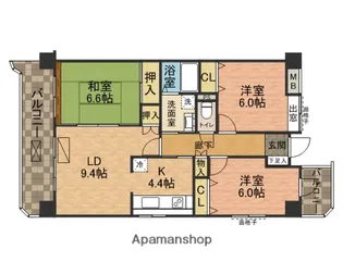 千葉県船橋市二子町【マンション】の間取り