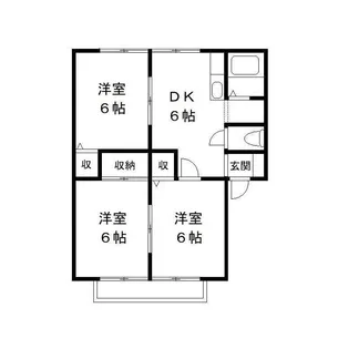 サンライズ・サンビレッジ C【203号室号室】の間取り