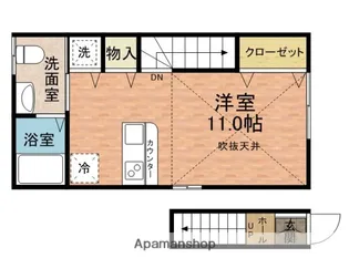 1Rの間取り画像
