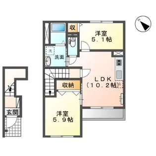 スターマイン【2階】の間取り