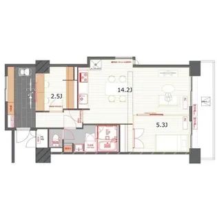 ローズガーデン【1階】の間取り