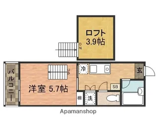 ソリッドリファイン八幡【2階】の間取り
