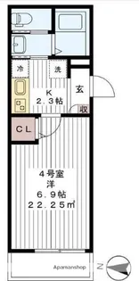 グリシーナ新小岩【1階】の間取り