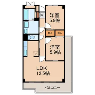 グランシャリオ【6階】の間取り
