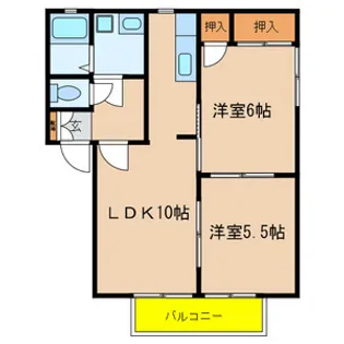 ピアステージB【2階】の間取り