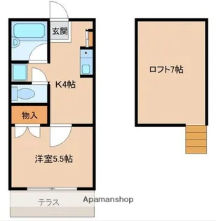 西新小岩コスモハイツ【1階】の間取り