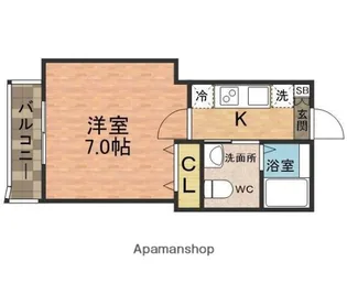 千葉県市川市鬼越1丁目【アパート】の間取り