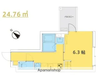 レジデンス本八幡プレイス【1階】の間取り