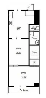 レジデンス船橋【4階】の間取り