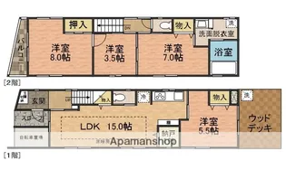 千葉県市川市真間1丁目【一戸建】の間取り