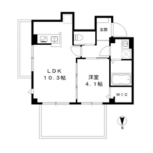 ガレ本八幡【402号室号室】の間取り
