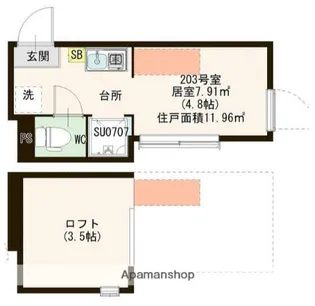 ロイヤルレジデンス南小岩【2階】の間取り