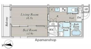 千葉県市川市市川2丁目【マンション】の間取り
