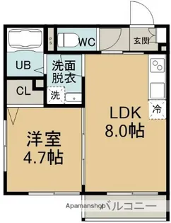 エフ・サンパレス壱番館【202号室】の間取り