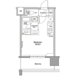 ザ・パークハビオ行徳駅前【4階】の間取り
