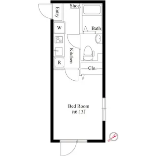 ブランノワール一之江【1階】の間取り
