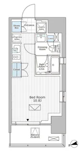 パークアクシス市川【6階】の間取り