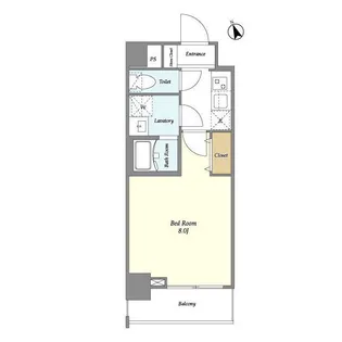 ラクラス下総中山【3階】の間取り