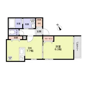 GRASS COURT【1階】の間取り