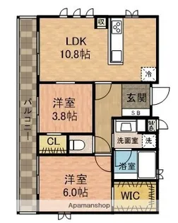 CLIVIA八幡【2階】の間取り