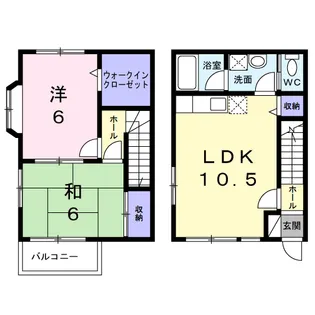 ミドルヴィレッジ【1階】の間取り