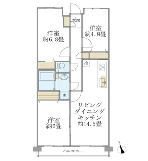ファミリーフジ2【1階】の間取り