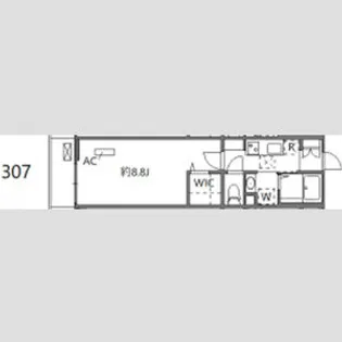 ウィンドテラス矢切【0307号室】の間取り