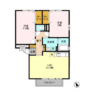 パークサイド 西船 A・B【3階】の間取り