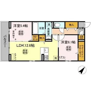 アレクシス【2階】の間取り