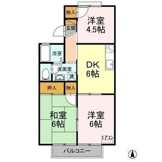 メゾンベール B【1階】の間取り