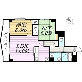 シャイニーラーク【2階】の間取り