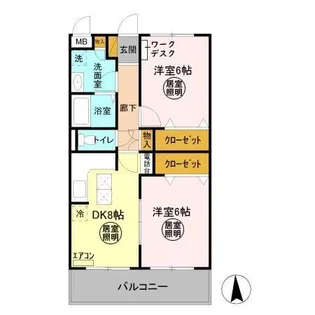 グレースコート法典【1階】の間取り