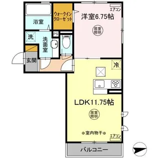 メゾン・ドゥ・ボネール【1階】の間取り