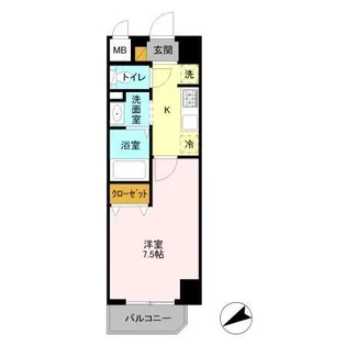 アンクレージュ西船橋【7階】の間取り