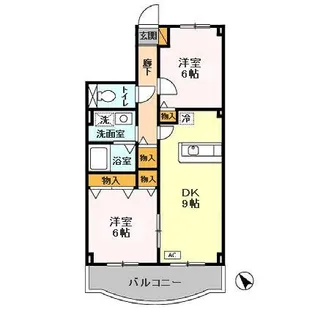 サニーコート18【1階】の間取り