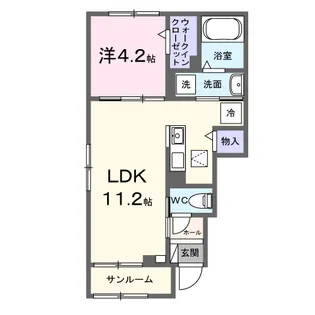 アン・フェリシア【1階】の間取り