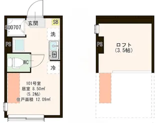 メゾン フルール 小岩駅前【202号室号室】の間取り