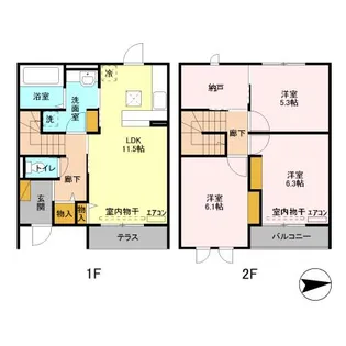 エスペランサII【1階】の間取り