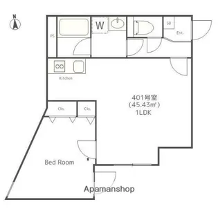 メイユール新小岩【4階】の間取り