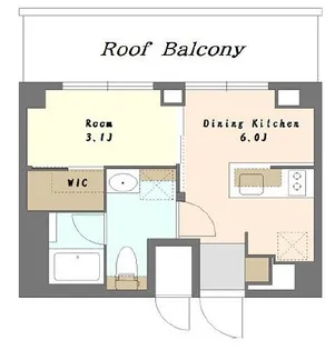 1DKの間取り画像