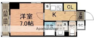 CLAIREFONTAINE西船橋【3階】の間取り