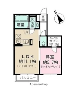 1LDKの間取り画像