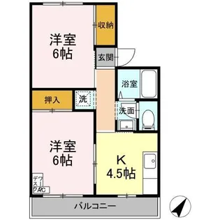 フジヴェール3番館【2階】の間取り