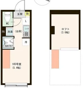 東京都江戸川区東小岩6丁目【アパート】の間取り