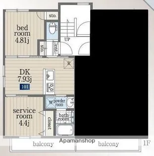 クレディ西小岩【102号室】の間取り