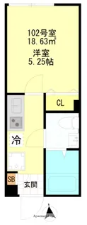東京都江戸川区南小岩6丁目【アパート】の間取り